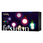 Twinkly Festoon Smart LED RGB WiFi Bluetooth Lyskde 10m (20x G45 Prer)