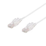 Netværkskabel U-UTP Cat6a låsbar stik (Hvid) 1m - Deltaco