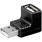 USB 2.0 Adapter m/vinkel (USB-A Han/USB-A Hun) Goobay