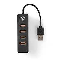 USB 2.0 Hub (4xUSB-A) Sort - Nedis