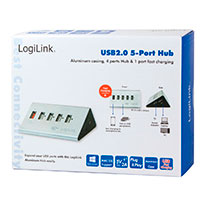 USB 2.0 Hub (4xUSB-A+1x 2.1A Fast Charge) Logilink