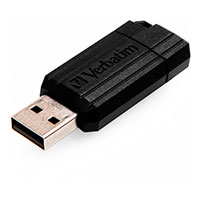 USB 2.0 nøgle (128GB) Sort - Verbatim PinStripe