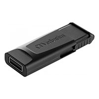 USB 2.0 ngle (128GB) Sort - Verbatim Slider