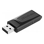 USB 2.0 nøgle (128GB) Sort - Verbatim Slider
