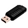 USB 2.0 nøgle (8GB) Sort - Verbatim PinStripe