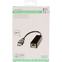 USB 3.1 Gigabit netkort (Sort) - 1000 Mbit