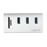 USB 3.0 Hub m/kabel (3xUSB-A/SD/MicroSD) Logilink