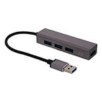 USB 3.1 Hub (4x USB-A) Grå - Deltaco