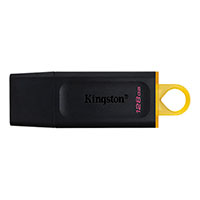 USB 3.2 ngle 128GB (m/hank) Sort - Kingston Exodia