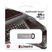 USB 3.2 ngle 64GB (m/hank) Slv - Kingston Kyson
