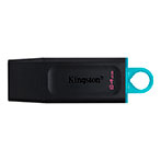 USB 3.2 nøgle 64GB (m/hank) Sort - Kingston Exodia