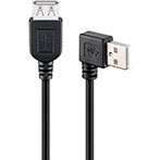 USB-A forlænger kabel - 0,3m (m/vinkel) Goobay