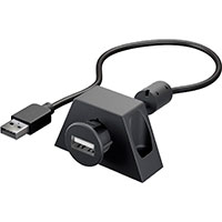 USB-A forlnger kabel - 2m (m/monteringsbeslag) Goobay