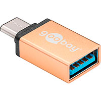 USB-C til USB-A Hun adapter (Goobay) Guld