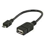 USB Adapter (A hun til Micro-B han) OTG - 20cm