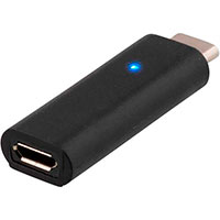USB-C adapter (USB-C Han/Micro USB Hun) - Sort