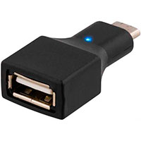 USB-C adapter (USB-C Han/USB-A Hun) - Sort