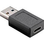 USB-C adapter (USB-C Hun/USB-A Han) Sort - Goobay