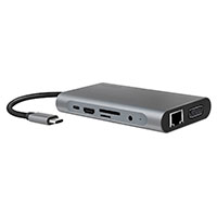 USB-C Dock 10-i-1 100W (HDMI/VGA/RJ45/USB-C/USB-A) Logilink