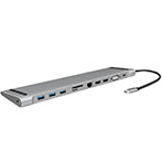 USB-C Dock 100W (HDMI/VGA/RJ45/USB-C) 11-i-1 - Logilink