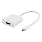 USB-C til HDMI adapter 4K (20cm) Hvid - Deltaco