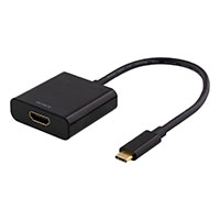 USB-C til HDMI adapter 4K (20cm) Sort - Deltaco