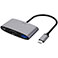 USB-C til HDMI/USB-A/USB-C adapter (m/strm port) Deltaco