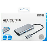 USB-C Hub (2xUSB-A/2xUSB-C) Deltaco