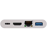 USB-C Dock 4K (HDMI+USB-C+USB-A 3.0+RJ45) Hvid - Goobay