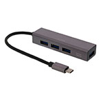 USB-C Hub (4x USB-A) Grå - Deltaco