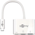 USB-C Dock (HDMI+USB-C+USB-A 3.0) Hvid - Goobay