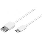 USB-C kabel 0,1m (USB-C/USB-A) Hvid - Goobay