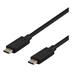 USB-C kabel 60W - 0,25m (USB-C/USB-C) Sort - Deltaco