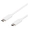 USB-C kabel 60W - 0,5m (USB-C/USB-C) Hvid - Deltaco