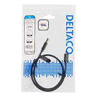 USB-C kabel 0,5m USB 3.1 (USB-C/USB-A) Sort - Deltaco