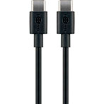 USB-C kabel 15W - 0,5m (USB-C/USB-C) Sort - Goobay