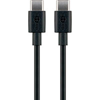 USB-C kabel 15W - 0,5m (USB-C/USB-C) Sort - Goobay