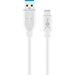USB-C kabel 15W - 1m (USB-C/USB-A) Hvid - Goobay