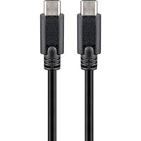 USB-C kabel 100W - 1m (USB-C/USB-C) Sort - Goobay