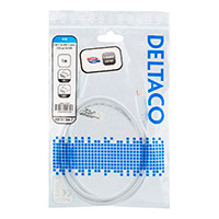 USB-C kabel 60W - 1m (USB-C/USB-C) Hvid - Deltaco
