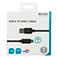 USB-C kabel 1m m/flet (USB-A/USB-C) Sort - Deltaco