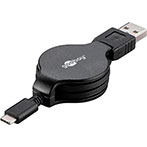 USB-C kabel 1m udtrækkelig (USB-C/USB-A) - Goobay
