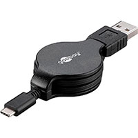 USB-C kabel 1m udtrkkelig (USB-C/USB-A) - Goobay