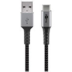USB-C kabel - 1m (USB-C/USB-A) Grå - Goobay