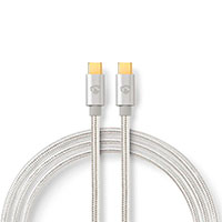 USB-C kabel 100W - 2m (USB-C/USB-C) Slv - Nedis