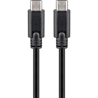 USB-C kabel 60W - 0,5m (USB-C/USB-C) Sort - Goobay