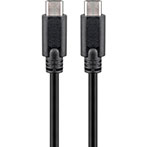 USB-C kabel 60W - 1,5m (USB-C/USB-C) Sort - Goobay