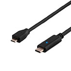 USB-C kabel (USB-C/Micro USB) - 0,5m (Deltaco)