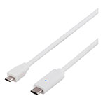 USB-C kabel (USB-C/Micro USB) - 2m (Deltaco)