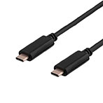 USB-C kabel 10W - 0,25m (USB-C/USB-C) Sort - Deltaco